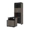 Bestar Orion 30W Shelving Unit with Fold-Out Desk, Bark Gray & Graphite 116166-000047 - alternate 6